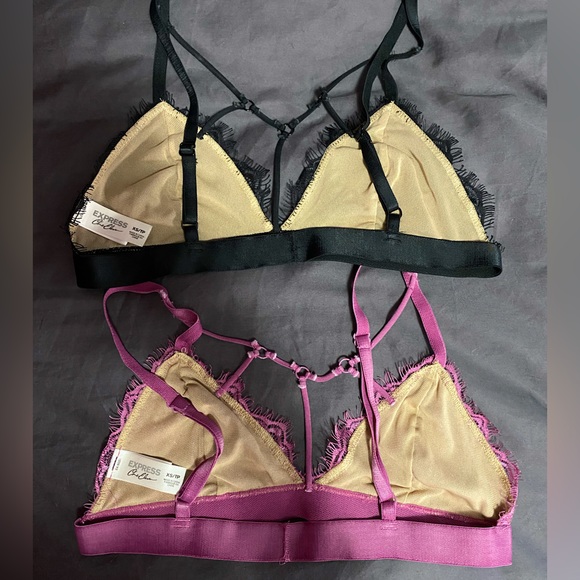 Express One Eleven Strappy Lace Bralette Bundle in Size Extra Small - Picture 2 of 4